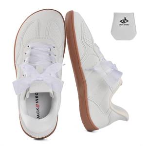 lot 20098 image: JACKSHIBO Barefoot Shoes Women Wide Toe Box Slip in Zero Drop Arch Support Sneakers Slip on Walking Tennis Minimalist Orthopedic Plantar Fasciitis Shoe with Metatarsal Pads and Detachable Flip Tongue (Womens 8)