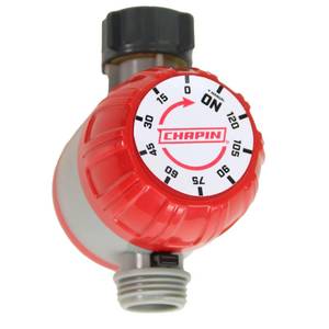 lot 20108 image: Chapin 41004 Mechanical Water Timer, Up to 120 Minutes of Watering, for Lawn and Gardens, Fits Standard Garden Hoses, RedGray(Used)