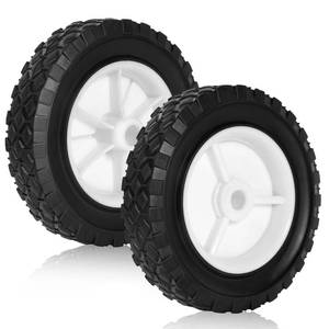 lot 20113 image: ZHIYUE TIRE 6 inch Heavy-Duty Rubber Wheels 2-Pack w12 Bore, 1-12 Wide, 100LB Capacity - Fits Oregon 72-106, Craftsman, MTD, Radio Flyer, BBQ Carts��White��