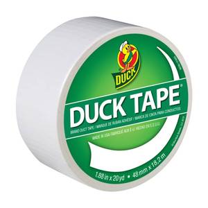 lot 20122 image: Duck 1265015 1.88 x 20 yd Winking Tape, Single Roll, White