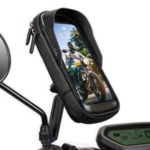 lot 20137 image: TEUEN Waterproof Motorcycle Phone Mount Rearview Mirror Phone Holder