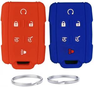 lot 20147 image: UOKEY Silicone Remote Key Fob Cover fit for GMC Chevrolet Chevy 6 Buttons