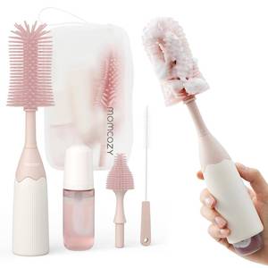 lot 20152 image: Momcozy Baby Bottle Brush Kit, Push-Press Foam Design, Pink