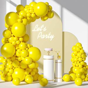 lot 20160 image: 110pcs Yellow Balloon Arch Kit with 18 12 10 5 inch Balloons