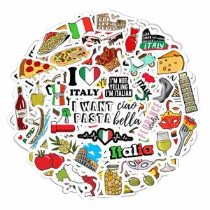 lot 20161 image: BulbaCraft 100Pcs Italy Stickers for Scrapbooking, Italian Stickers, Rome Decals, Travel Decals for Journal, Scrapbook - Italy Decorations Party Theme, Gifts for Women & Men