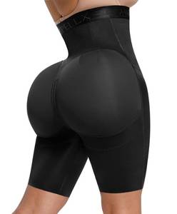 lot 20163 image: SHAPELLX High Waist Butt Lifting Tummy Control Black Shapewear Shorts 3XL