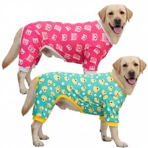 lot 20165 image: XPUDAC 2 Pack Dog Pajamas for Medium Large Sized Dog, 4-Way Stretch Warm Pet Pjs Onesie Lightweight Soft Jammies Pet Clothes Boy Girl Duck Pig Print, 4XL