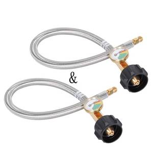 lot 20178 image: GasSaf 18inch RV Propane Hose, Stainless Steel Braid RV Propane Tank Hose