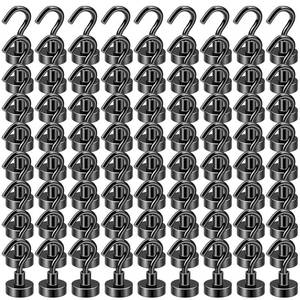 lot 20191 image: DIYMAG Magnetic Hooks 100pcs 30lbs Cruise Essentials 2026 Magnet Hook Black