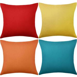 lot 20210 image: Boao 4 Pack Outdoor Throw Pillow Covers 18x18 Couch Patio,Multi Color
