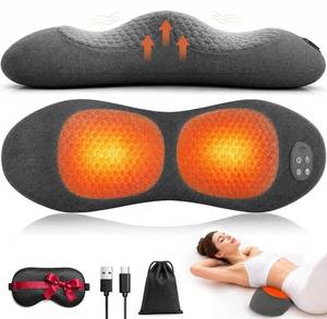 lot 20218 image: Upgraded 3-in-1 Triple Fusion Back Massager, Cordless Lumbar Support Pillow