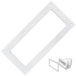 lot 20234 image: IWIWE SPX1085B Pool Skimmer Face Plate Replacement, Compatible with Hayward SP1085 SP1077 Automatic Wide Mouth Inground Pool Skimmer Cover Plate 25541-000-010 White