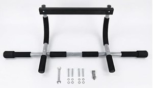 lot 13686 image: Upgrade Pull Up Bar for Doorway - Max Capacity 330 lbs, Portable Upper Body Workout Bar for Strength Training