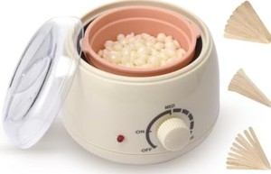lot 14422 image: FriendlyFace Waxing Kit for Sensitive Skin, Hot Wax Warmer for Face, Bikini, Arms and Legs Hair Removal, Small ApartmentHome Use