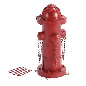 lot 1749 image: Phaxth 16.5 H Metal Fire Hydrant for Dogs to Pee On, Vintage Dog Fire Hydrant Post