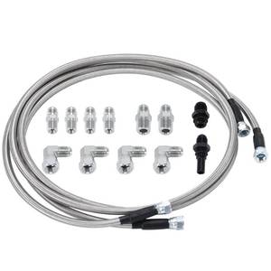 lot 1754 image: 6AN 70 Transmission Fluid Oil Cooler Hose Line kit for GM Chevy Transmission 4L80E TH350 TH400 4L60E 700R4 200-4R TR6060 Ford AOD 4R100 4R70W and C5 Stainless Steel Braided PTFE Hose
