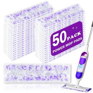 lot 1756 image: 50 Pack PowerMop Refill Pads for Swiffer Power Mop, Wet and Dry Mopping