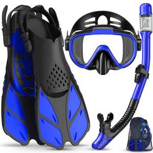 lot 1766 image: Ubekezele Snorkeling Gear for Adults Men Women,4 in 1 Snorkel Set with Panoramic View Diving Mask Anti-Fog Anti-Leak,Dry Top Snorkel,Fins and Travel Bag for Swimming,Snorkeling and Travel Diving