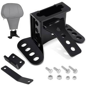 lot 1769 image: Benlari Driver Backrest Bracket, Adjustable Rider Driver Backrest Mounting Hardware Kit Fit for Harley Davidson Touring Street Glide Road Glide Electra Glide Road King CVO 1988-2024 (Black)