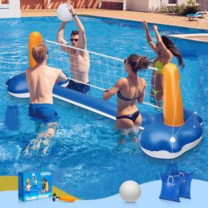 lot 1775 image: 118 Pool Volleyball Net Set for Inground & Above Ground Pools  Complete Pool Game Kit with Water Volleyball, Pump & Adjustable Net, Outdoor Summer Pool Toys for Adults & Family, Pool Party Gift 2026