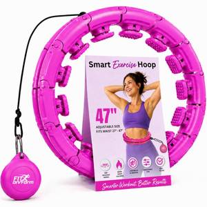 lot 1782 image: FIT ON FORM Infinity Weighted Hula Hoop for Adults Weight Loss - Smart Exercise Equipment for Home, Adjustable Pilates Circle with 24 Knots (47in) - Fitness Rings for Women, Waist Trainer, Abs Workout