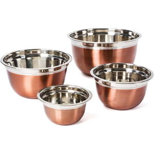 lot 1783 image: Colleta Home Stainless Steel Mixing Bowls-4 Pc set- Stackable Nesting Bowls - Polished Matte Finish - Cookware Set