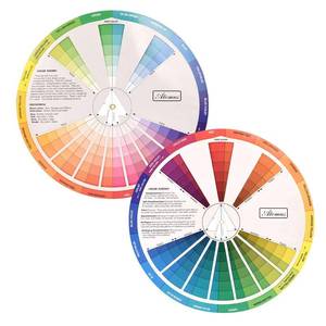 lot 2221 image: Creative Color Wheel, Paint Mixing Learning Guide Art Class Teaching Tool for Makeup Blending Board Chart Color Mixed Guide Mix Colours (9.25inch)