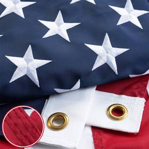 lot 2222 image: Bradford Embroidered 420D American Flag 3x5 ft Outdoor, Heavy Duty US USA Flags Thicker Nylon Material with 2 Brass Grommets, America Flag for All Weather Outside Longest Lasting