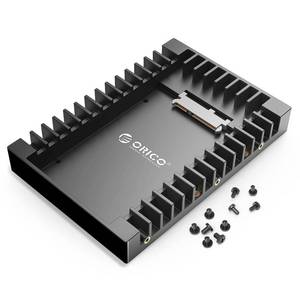 lot 2224 image: ORICO 2.5 SSD SATA to 3.5 Hard Drive Adapter Internal Drive Bay Converter Mounting Bracket Caddy Tray for 7  9.5  12.5mm 2.5 inch HDD  SSD with SATA III Interface(1125SS)