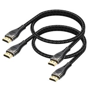 lot 2225 image: DIOOEER Short HDMI Cable 2FT 2-Pack 10K 8K 4K, HDMI 2.1 Cable 2 Foot 48Gbps Ultra High Speed Braided HDMI Cord 8K60Hz, 4K120Hz, eARC, HDR10, HDCP2.3 for MonitorHDMI SwitchCameraTV BoxHDTV