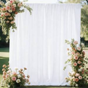 lot 2236 image: CIPAZEE 10x7FT White Backdrop Curtains for Parties, 5x7FT 2 Panels