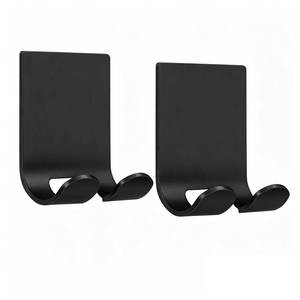 lot 2261 image: Razor Holder Shaver Hook Hanger Stand(2 Pack)Heavy Duty Self Adhesive Hooks Stainless Steel Sticky Wall Hooks,Shower Hook for Razor,Bathroom Kitchen Organizer for Plug Robe Towel Loofah Bathrobe Coat