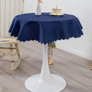 lot 2263 image: YZKITM Small Round Navy Tablecloth 36 Inch