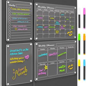 lot 2271 image: DIYMAG Magnetic Calendar, Fridge Magnets for Whiteboard 4 PCS Dry Erase