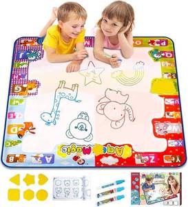 lot 2277 image: KIZZYEA Toys for 2 3 4 5 6 Years Old Boys Girls, Water Doodle Mat for Kids, Large Coloring Painting Writing Magic Mat with Neon Colors, Educational Toys Christmas Birthday Gifts for Age 2-4, 3-5