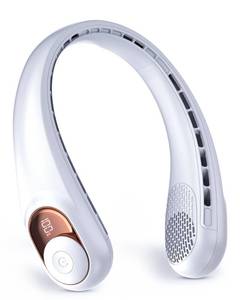 lot 2300 image: Neck Fan, Personal Fan with LED Display, USB-C Rechargeable, 4000mAh-Battery, 3-Speed Adjustment & Whisper-Quiet Operation, Perfect for Home, Travel, Sports