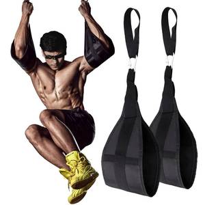 lot 2332 image: Hanging Ab Straps for Pull Up Bar Gym Ab Sling Straps for Arm Pull up Workout Support for Training Knee and Leg Raises (Black)