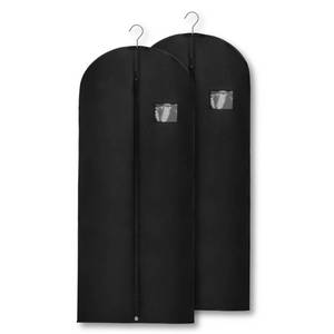 lot 2346 image: ZARLOO 2-Pack Breathable Garment Bags for Hanging Clothes �� Dust-Proof Suit & Dress Covers with Clear Window �� Waterproof, Foldable Closet Storage Organizer for Coats, Gowns, and Jackets (Black, 55)