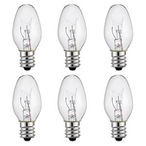 lot 2352 image: ZwwYvv Night Light Bulbs 7 Watt,E12 Candelabra Base,120V,for Nightlight and Salt Lamp,Warm White,6 Pack