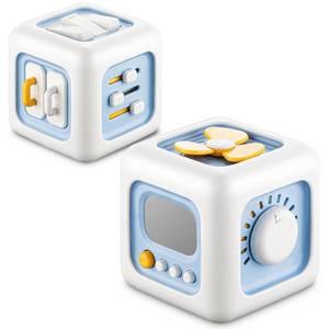 lot 2364 image: SOCBTNSO Montessori Busy Cube Travel Toy for Toddlers