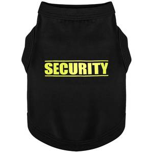 lot 8007 image: Discover Cozy Cotton Canine Wear Soft, Lightweight, and Breathable Dog Shirt Vest with Eye-Catching Graphics(Security), Keeping Your Furry Friend Warm and Comfy Black M