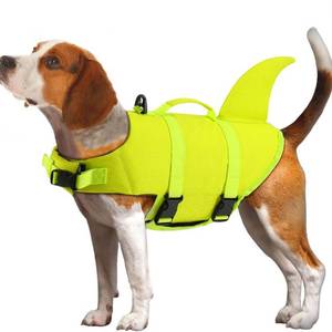 lot 8016 image: EMUST Dog Life Vest for Boating, Adjustable Ripstop Large Dog Life Jacket Vest with Rescue Handle for Pool Beach Boating (L, BrightYellow)