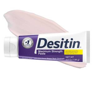 lot 8024 image: Desitin Maximum Strength Diaper Rash Paste, 40% Zinc Oxide, 4.8 oz