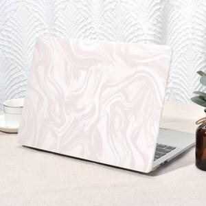 lot 8033 image: Seorsok Compatible with MacBook Air 13 Inch Case 2022 2021 2020 2019 2018 Release A1932 A2179 M1 A2337 Touch ID,Luxurious and Skin-Friendly Leather Plastic Hard Shell&Keyboard Cover, Beige Wave