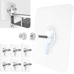 lot 8037 image: Oruiiju Adhesive Wall Screws Hanging Nails��30 Pack Adhesive Hooks��0.4inch����Waterproof and Rustproof to use Inside Kitchen, Bathroom, Home and Office