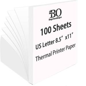 lot 8038 image: Thermal Paper 8.5 x 11 Inch for Thermal Printers, 100 Sheets, BPA-Free
