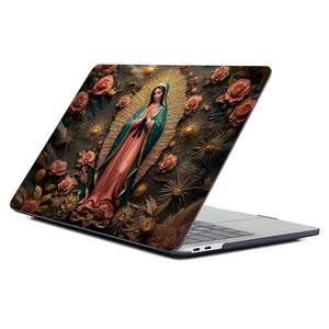 lot 8067 image: Punmada for MacBook Air 13 Inch Release 20222025 Model A2681A3240 M2M4 Chip Black Computer Case,Novelty Premium Pattern Hardshell Laptop Case Our Lady Guadalupe Virgin Mary Floral
