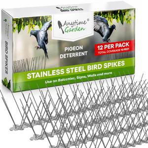 lot 8073 image: 10ft Bird Spikes, Stainless Steel Pigeon Spikes, Bird Deterrent, Easy Setup