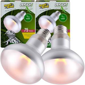 lot 8081 image: ReptiKing Reptile Heat Bulb Lamp, 2-Pack 75W Daylight Basking Spot, Bearded DragonTurtleLzardGecko Light Bulb, UVA Heat Lamp, Basking Light for Reptiles