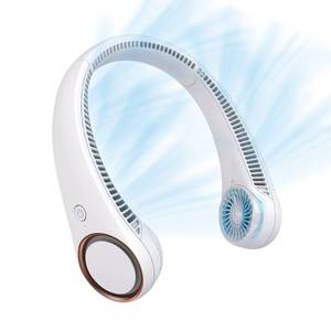 lot 8088 image: CIVPOWER Neck Fan Portable Personal Neck Cooling Rechargeable Bladeless Fan - Hands Free 3 Speed 4000 mAh Battery USB Operated Wearable Headphone Design - Gift for Men Women Outdoor (White)